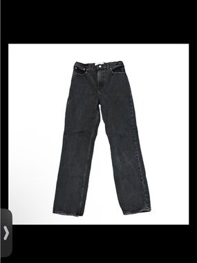 Abercrombie & Fitch The 90s Straight-Leg Ultra High Waist Black Jeans Size 2r/26